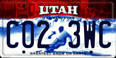 UT license plate C023WC
