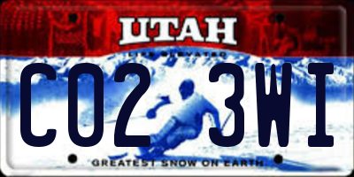 UT license plate C023WI
