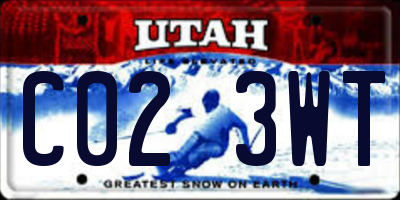 UT license plate C023WT