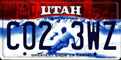 UT license plate C023WZ
