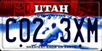 UT license plate C023XM