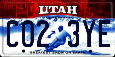 UT license plate C023YE