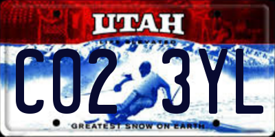 UT license plate C023YL
