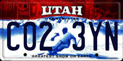 UT license plate C023YN