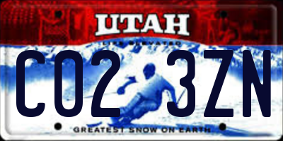 UT license plate C023ZN