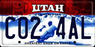 UT license plate C024AL