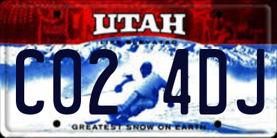 UT license plate C024DJ