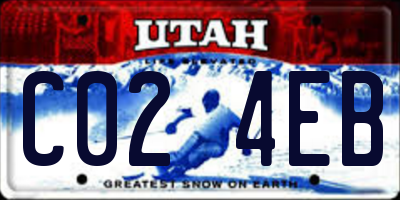 UT license plate C024EB