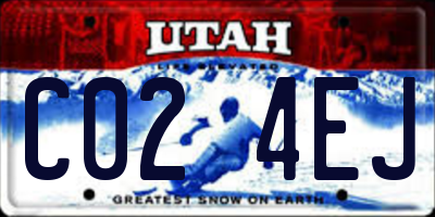 UT license plate C024EJ