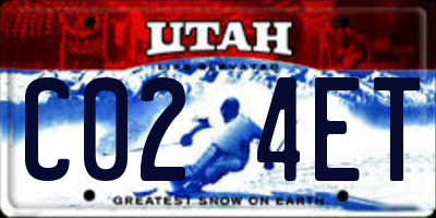UT license plate C024ET