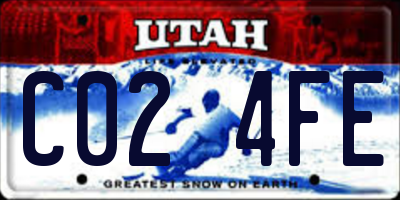 UT license plate C024FE