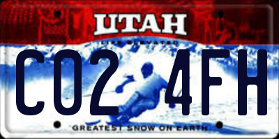 UT license plate C024FH