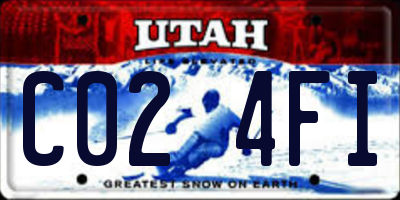 UT license plate C024FI