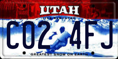 UT license plate C024FJ