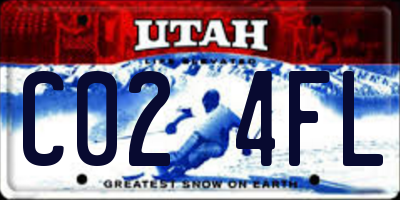 UT license plate C024FL