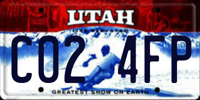 UT license plate C024FP