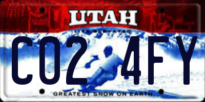 UT license plate C024FY