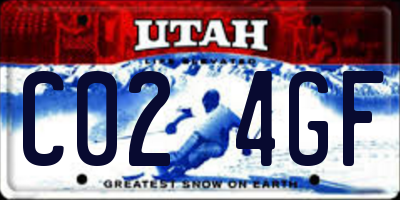 UT license plate C024GF