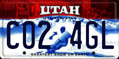 UT license plate C024GL