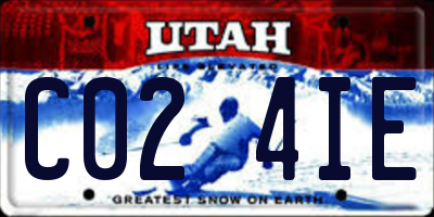 UT license plate C024IE