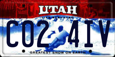 UT license plate C024IV