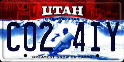 UT license plate C024IY