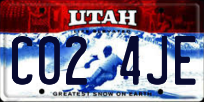 UT license plate C024JE