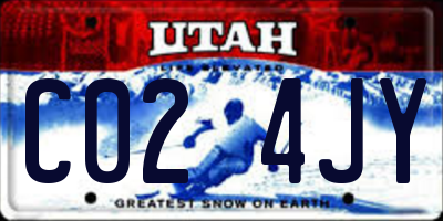 UT license plate C024JY