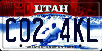 UT license plate C024KL
