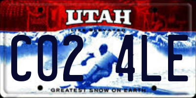 UT license plate C024LE