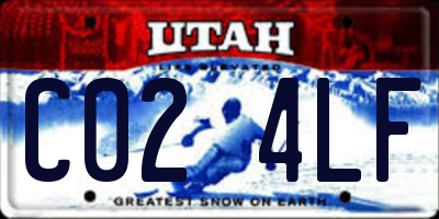 UT license plate C024LF