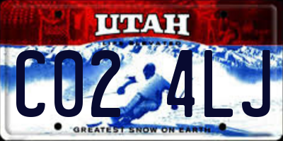 UT license plate C024LJ