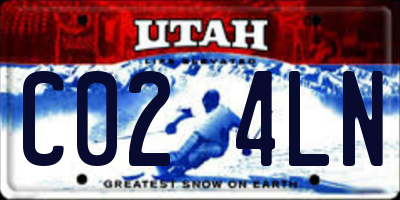 UT license plate C024LN