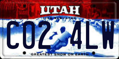 UT license plate C024LW