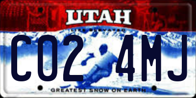 UT license plate C024MJ