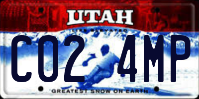 UT license plate C024MP