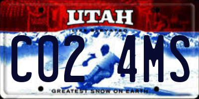 UT license plate C024MS