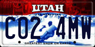 UT license plate C024MW