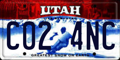 UT license plate C024NC