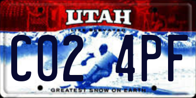 UT license plate C024PF