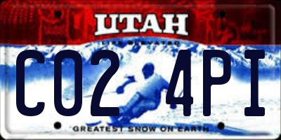 UT license plate C024PI