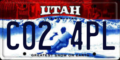 UT license plate C024PL