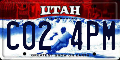 UT license plate C024PM