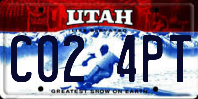 UT license plate C024PT