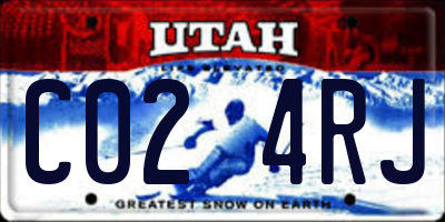 UT license plate C024RJ