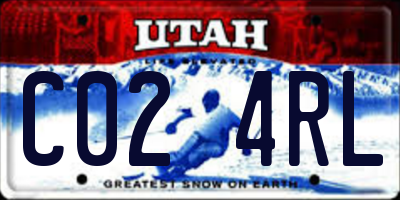 UT license plate C024RL