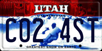 UT license plate C024ST
