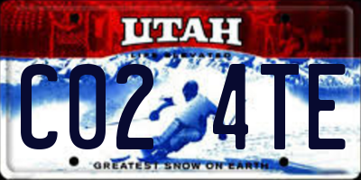 UT license plate C024TE