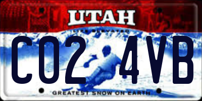 UT license plate C024VB