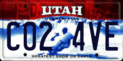 UT license plate C024VE